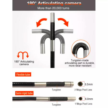 Видеоэндоскоп UW18-6 с 2х - сторонним артикуляционным 6,00мм зондом, QBH, Китай 5