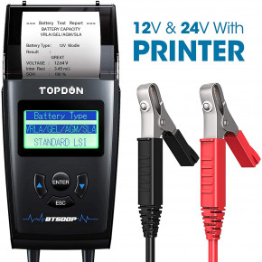 Тестер автомобильных аккумуляторов BT500P, TOPDON, Китай